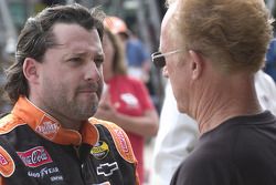 Tony Stewart talks with Morgan Shepherd