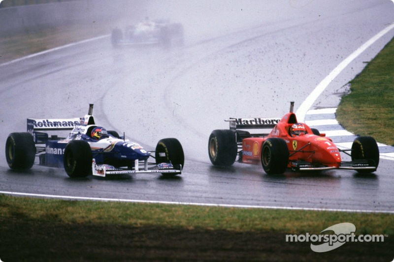 Jacques Villeneuve and Michael Schumacher