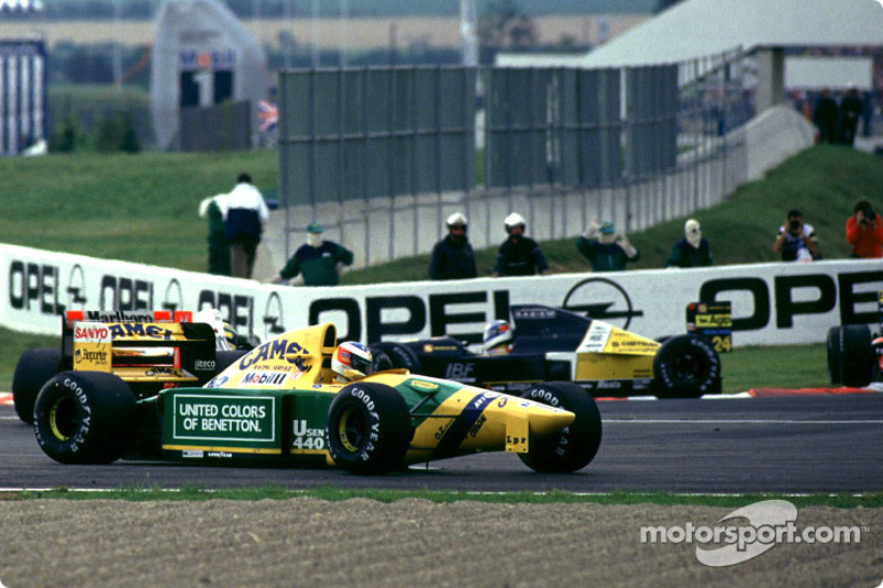 Michael Schumacher crashes at the Adelaide hairpin