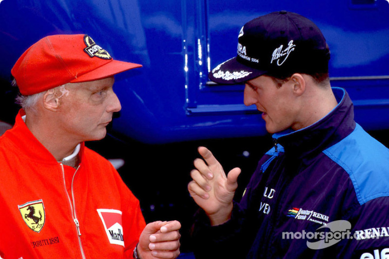 Niki Lauda and Michael Schumacher