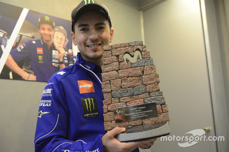 Aragon GP Moviestar trophy designed by Jorge Lorenzo