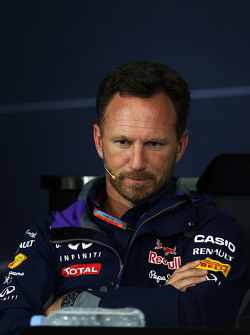 Christian Horner, Team Principal Red Bull Racing lors de la conférence de presse de la FIA