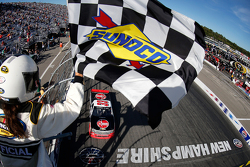 Austin Dillon takes the checkered flag