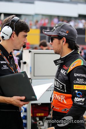 Sergio Pérez, Sahara Force India F1 con Tim Wright, Sahara Force India F1 Team ingeniero de carrera 