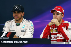 Lewis Hamilton, Mercedes AMG F1 Team e Sebastian Vettel, Ferrari