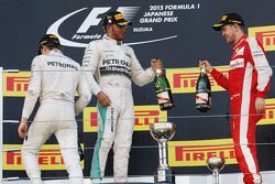 Podium: winnaar Lewis Hamilton, Mercedes AMG F1 Team, 2de Nico Rosberg, Mercedes AMG F1 Team, 3de Se