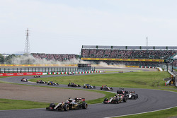 Romain Grosjean, Lotus F1 E23, al inicio de la carrera
