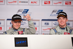 Post-race press conference: winner Felix Rosenqvist, Prema Powerteam, third place Nick Cassidy, Prema Powerteam