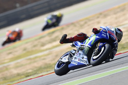 Jorge Lorenzo, Yamaha Factory Racing; Dani Pedrosa, Repsol Honda Team; Valentino Rossi, Yamaha Factory Racing