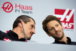 Gunther Steiner, Haas F1 Team teambaas, Romain Grosjean, Haas F1 Team