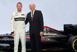 Jenson Button, McLaren and Ron Dennis, McLaren Chairman & Chief Executive Officer