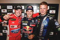 Podium: Winner Timmy Hansen, Team Peugeot Hansen, second place Andreas Bakkerud, Olsbergs MSE, third