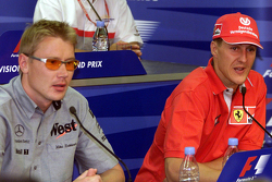 Mika Hakkinen, McLaren and Michael Schumacher, Ferrari
