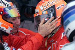 Race winner and 2000 World Champion Michael Schumacher, Ferrari with Rubens Barrichello