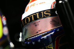 Le casque de Pastor Maldonado, Lotus F1 Team
