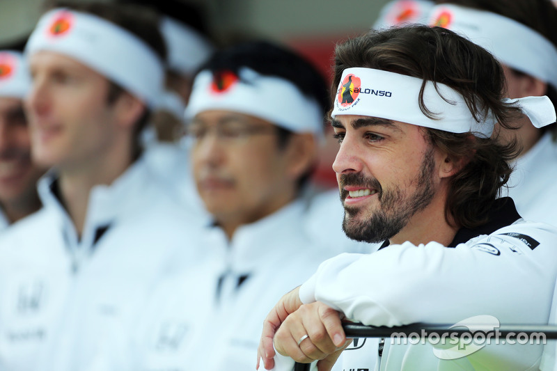 Fernando Alonso, McLaren celebrates his 250th GP