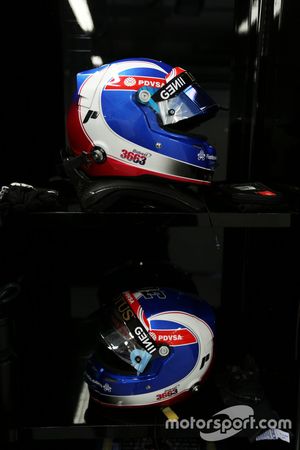 The helmets of Jolyon Palmer, Lotus F1 Team Test and Reserve Driver