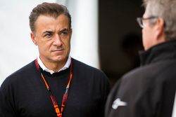 Jean Alesi, in the GP2 paddock
