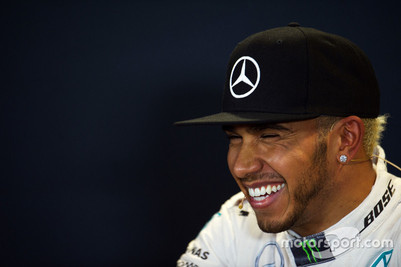 Lewis Hamilton, Mercedes AMG F1 in the post qualifying FIA Press Conference