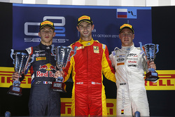 Podium: race winner Alexander Rossi, Racing Engineering, second place Pierre Gasly, DAMS, third place Stoffel Vandoorne, ART Grand Prix