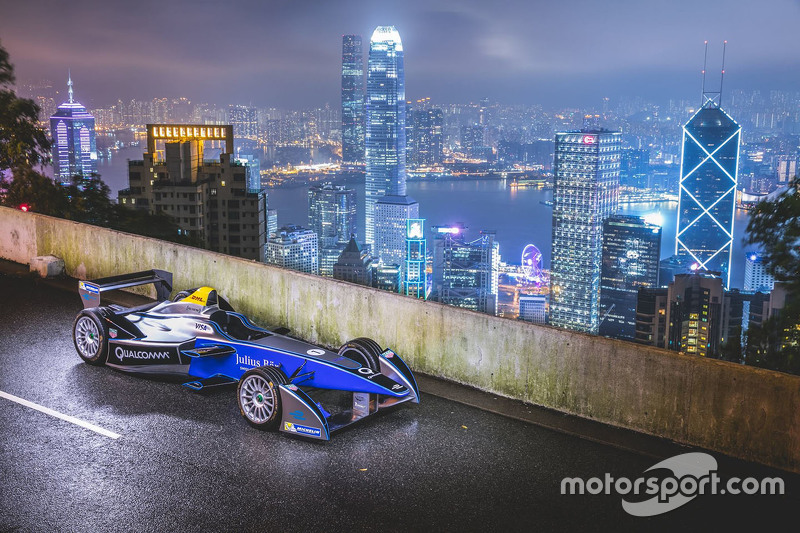 Formula E car in Hong Kong