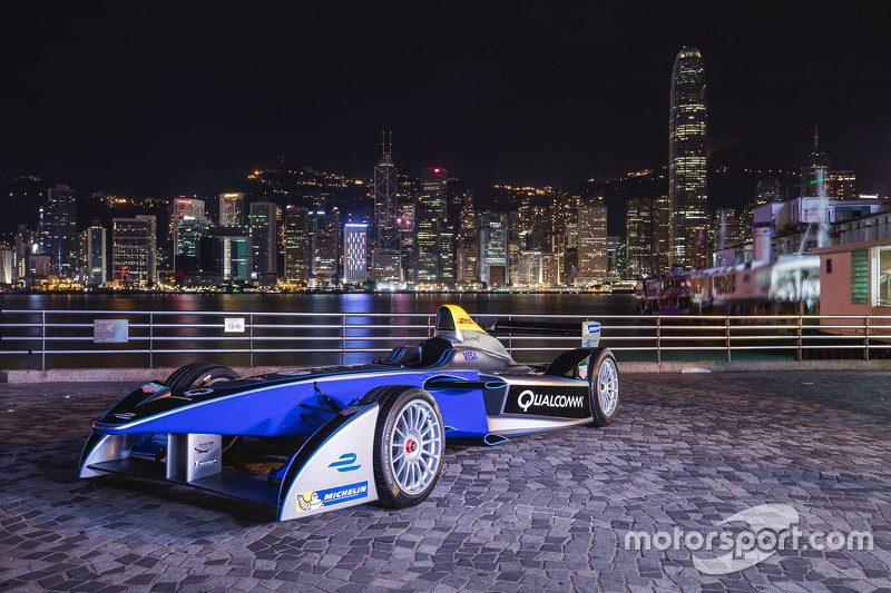 Auto de fórmula E en Hong Kong con Nelson Piquet Jr.