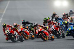 Partenza: Andrea Iannone, Ducati Team e Marc Marquez, Repsol Honda Team