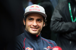 Carlos Sainz Jr., Scuderia Toro Rosso with the media
