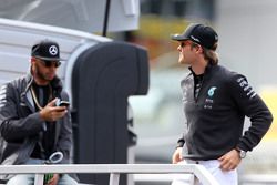 Nico Rosberg, Mercedes AMG F1 Team and Lewis Hamilton, Mercedes AMG F1 Team