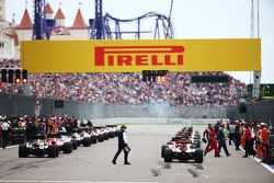 The grid before the start of the race
