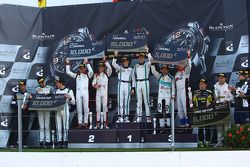 Podium: winners Maximilian Buhk, Vincent Abril, second place Christopher Mies, Robin Frijns, third place Nicki Thiim, Frédéric Vervisch