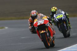 Dani Pedrosa, Repsol Honda Team; Valentino Rossi, Yamaha Factory Racing