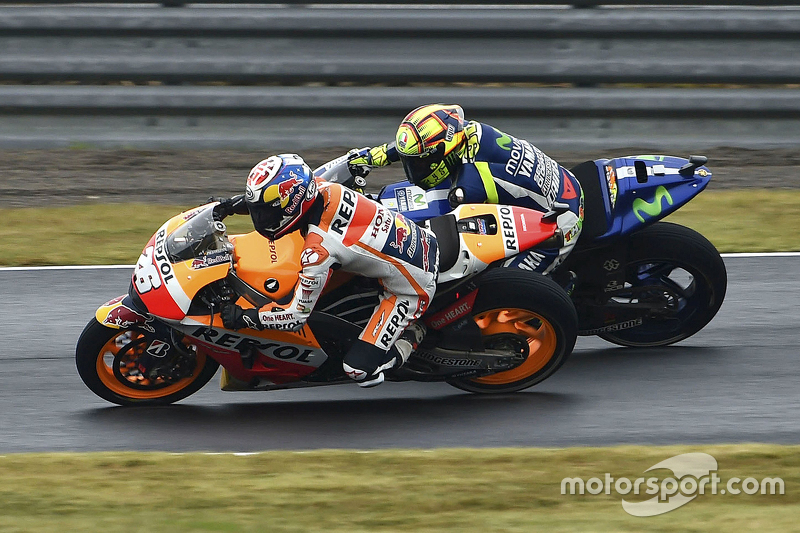 Dani Pedrosa, Repsol Honda Team and Valentino Rossi, Yamaha Factory Racing