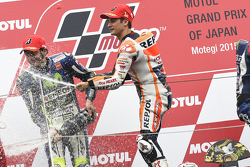 1. Dani Pedrosa, Repsol Honda Team; 2. Valentino Rossi, Yamaha Factory Racing