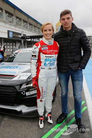 Mikaela Ahlin-Kottulinsky with boyfriend Max Verstappen, Red Bull Racing