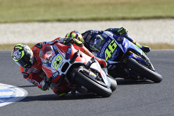 Andrea Iannone, Ducati Team and Valentino Rossi, Yamaha Factory Racing