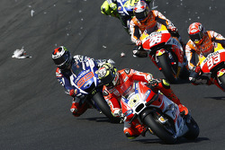 Andrea Iannone, Ducati Team hits a seagull
