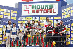 Podium: race winners Pierre Thiriet, Ludovic Badey, Nicolas Lapierre, Thiriet by TDS Racing, second place Gary Hirsch, Bjorn Wirdheim, Jon Lancaster, third place Mikhail Aleshin, Kiriil Ladygin, Victor Shaitar, SMP Racing