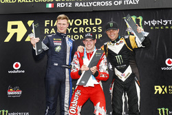 Johan Kristoffersson, Volkswagen Team Sweden; Andreas Bakkerud, Olsbergs MSE; Petter Solberg, SDRX