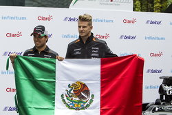 Sergio Pérez y Nico Hulkenberg, Sahara Force India en la Ciudad de México