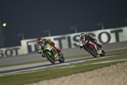 Tom Sykes, Kawasaki and Jordi Torres, Aprilia Racing Team