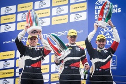 Подиум: Виктор Шайтар, Михаил Алёшин, Кирилл Ладыгин, SMP Racing, третье место