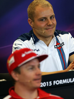 Valtteri Bottas, Williams and Kimi Raikkonen, Ferrari in the FIA Press Conference