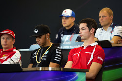 The FIA Press Conference: Marcus Ericsson, Sauber F1 Team; Valtteri Bottas, Williams; Kimi Raikkonen, Ferrari; Lewis Hamilton, Mercedes AMG F1; Alexander Rossi, Manor F1 Team
