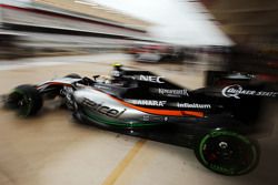 Sergio Perez, Sahara Force India F1 VJM08 leaves the pits