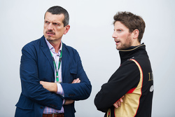 Guenther Steiner, Haas F1 Teambaas met Romain Grosjean, Lotus F1 Team