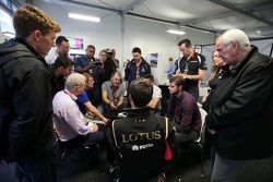 Jolyon Palmer, Lotus F1 Team Test and Reserve Driver with the media