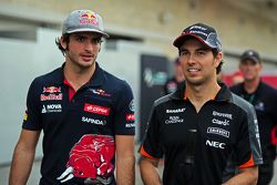 Carlos Sainz Jr., Scuderia Toro Rosso avec Sergio Perez, Sahara Force India F1