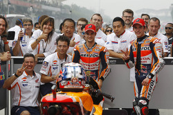 Ganador de la Pole Dani Pedrosa, Repsol Honda Team y el segundo sitio Marc Márquez, Repsol Honda Tea