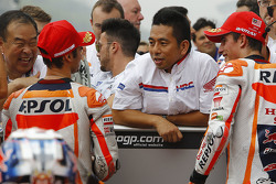 Обладатель поула Дани Педроса, Repsol Honda Team и второе место - Марк Маркес, Repsol Honda Team